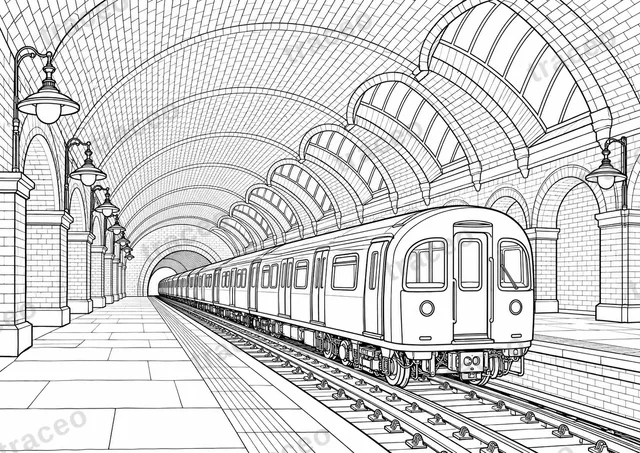 London · Baker Street · Colouring page for adults