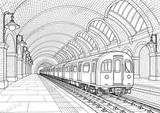 لندن · Baker Street · رسم للتلوين للبالغين
